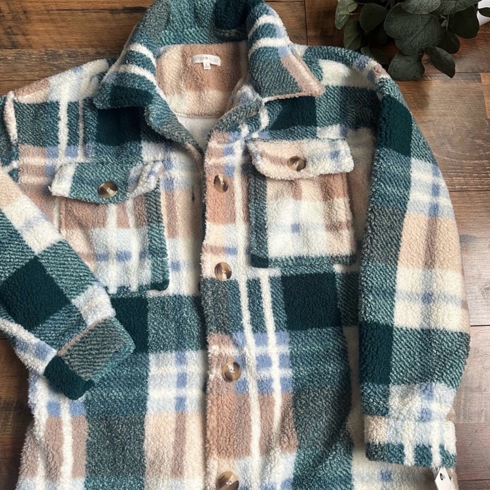 Plaid Fleece button up